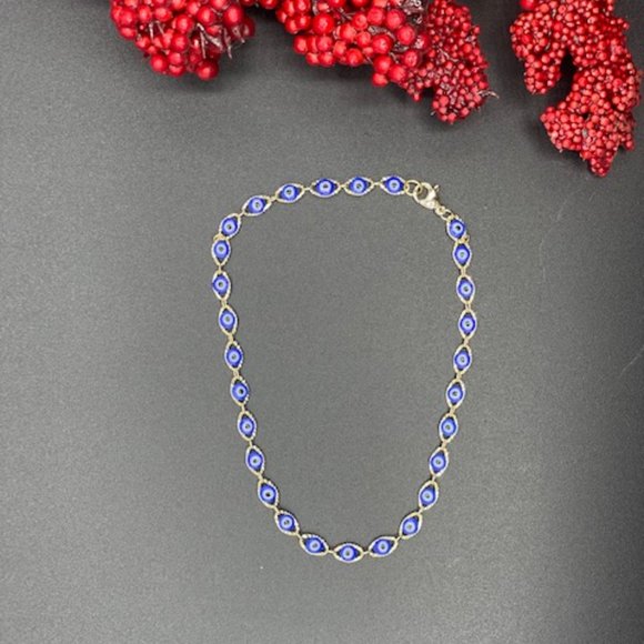 Evil Eye Anklet - 14K Gold Plated – Amulet Anklet - Beach Jewelry - Picture 7 of 10